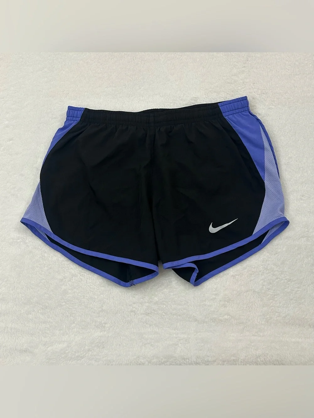 Nike Dri-Fit Tempo Black & Blue Lined Athletic Jogging Running Shorts Women’s XS